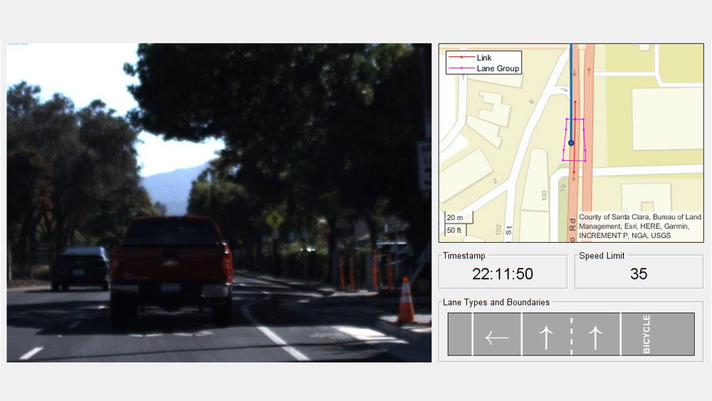 HERE HD Live Map データを使用した車線設定の検証