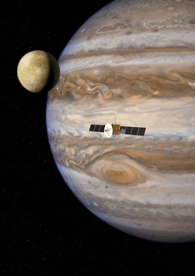 木星系统JUICE的渲染图。