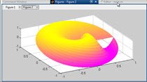 MATLAB does not have a polar surface plot built in. You can use a normal surface plot if you convert your polar data into Cartesian with the pol2cart command. We also cover how to get rid of the edges on dense surface plots like this one by setting '