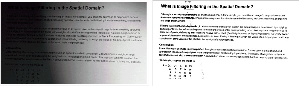 使用thresholding to convert to a binary image to improve the legibility of the text in an image.