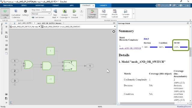 In this video, you will learn how to use Simulink Design Verifier to automatically generate test vectors to analyze missing model coverage collected by Simulink Coverage in order to comply with DO-178C and its supplements.