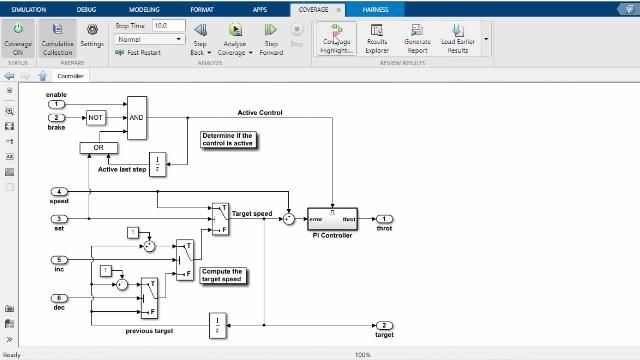 Starting in R2020a, you can scope test coverage results to linked requirements-based tests using Simulink Coverage. This improves confidence that model elements are covered by the intended test cases.