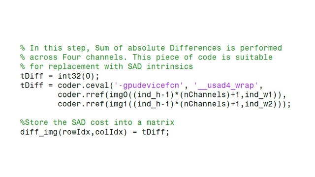 Incorporating existing CUDA code into generated code.