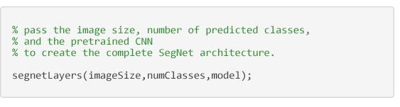 语义分割-创建SegNet体系结构的代码