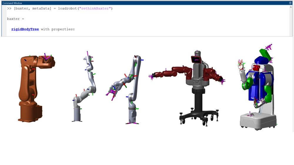 加载由市售的机器人库刚体树模型。