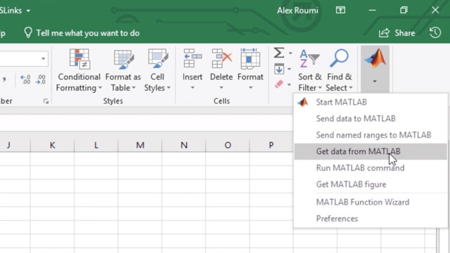 三种不同的方式，使用电子表格链接MATLAB和Microsoft Excel之间交换数据。