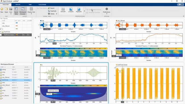 学习如何执行信号分析任务，如预处理，滤波，和特征提取在MATLAB与信号分析仪应用程序。