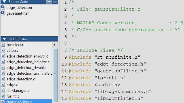 Use MATLAB when developing new algorithms to generate C/C++ code that integrates and leverages existing code bases.