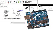 Install the Arduino support package, create a simple model, and download the model to Arduino Uno using a step-by-step workflow with Simulink .