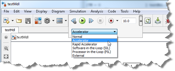 configure the model for accelerator mode