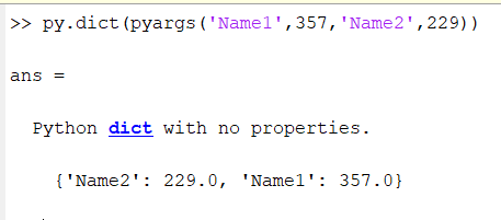 在MATLAB中使用Python dict类型变量