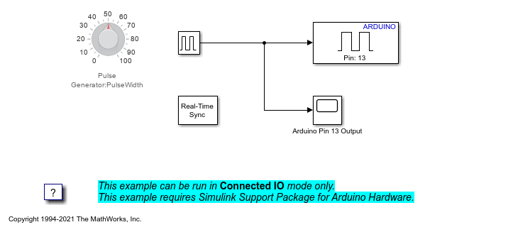 使用Arduino连接的I/O板同步模型