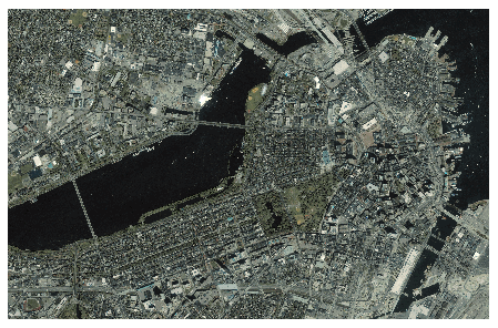 波士顿的卫星图像