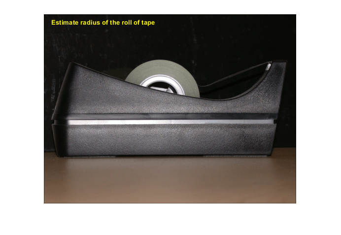テープのロールの半径の測定