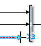 的线被拖动靠近总线创作者块具有两个连接端口和第三端口出现。
